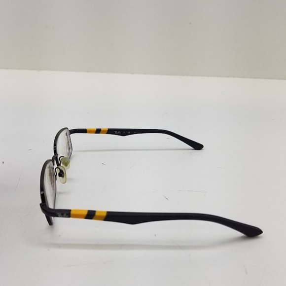 Ray Ban vintage glasses Eyeglasses yellow stripes black Frames and hard red case - Picture 8 of 9